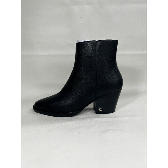 COACH Women's Pacey Pointed Toe Booties - Black 7B - Picture 3 of 8